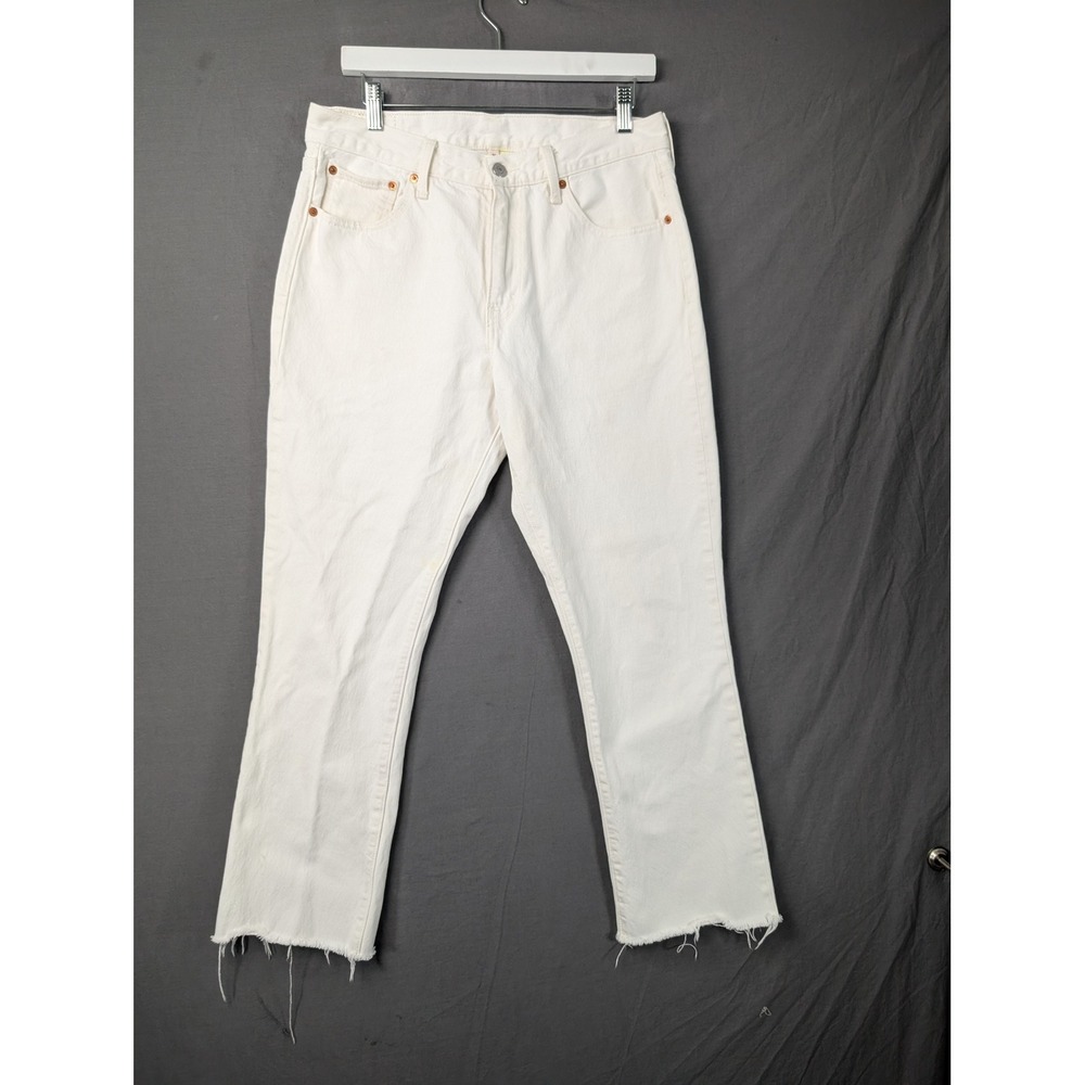 Levis 501 Original Fit Jeans Off White Raw Hem 26388-0007 Womens 31